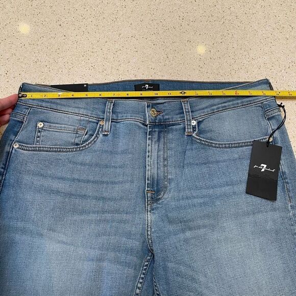NWT Seven 7 For All Mankind Jeans Mens Size 36 Slimmy Straight Light Denim - Picture 10 of 14